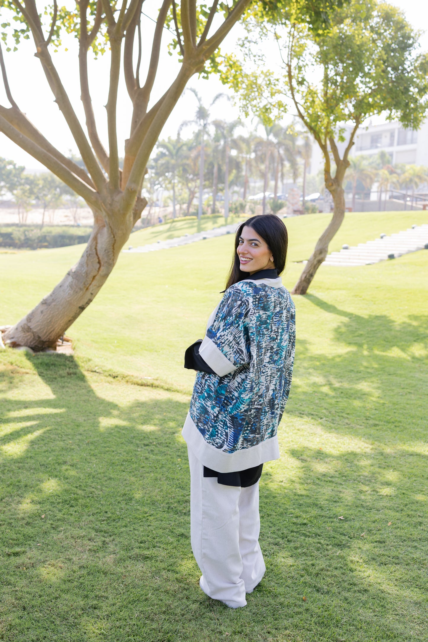 Two-Piece Printed Jacket & Pants Set