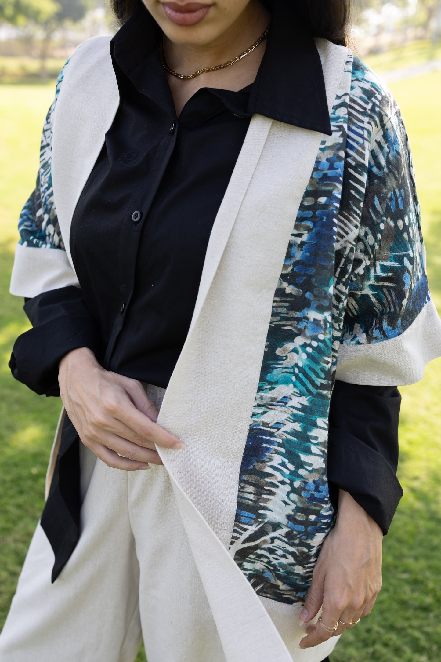 Two-Piece Printed Jacket & Pants Set