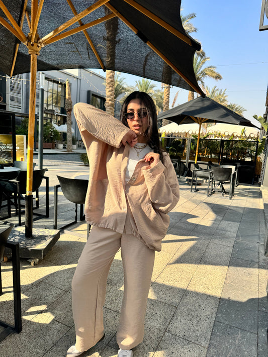 Beige Relaxed Co-ord Set