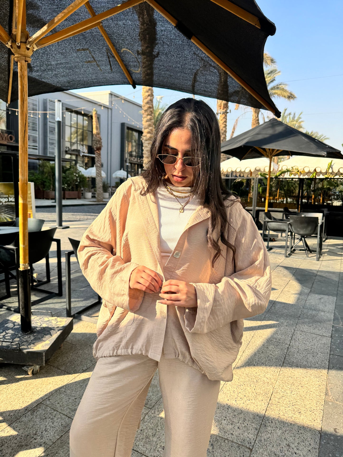 Beige Relaxed Co-ord Set
