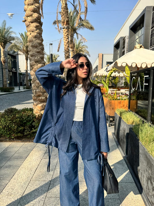 Draw-string Denim Set