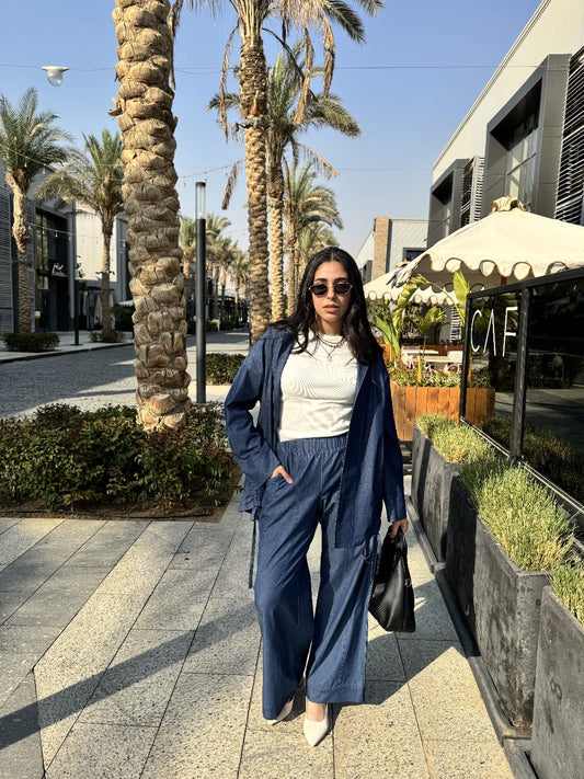 Draw-string Denim Set